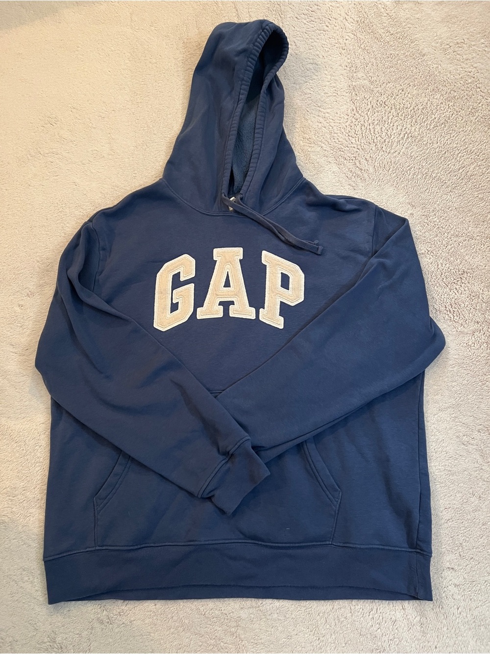 Gap Heritage Logo Hoodie Chrome Blue Unisex Men Women Teenagers Large